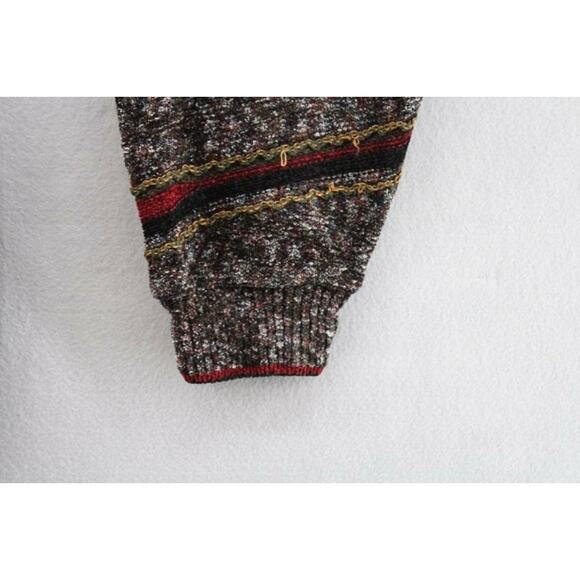 VTG Tundra 3D Knit Sweater Men Large Cosby Multicolor Stripes Nordic Grandpacore - Picture 4 of 8